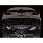 AWE Touring Edition Axleback Exhaust w/ Chrome Silver Tips, 2022-2026 WRX - Angle 5