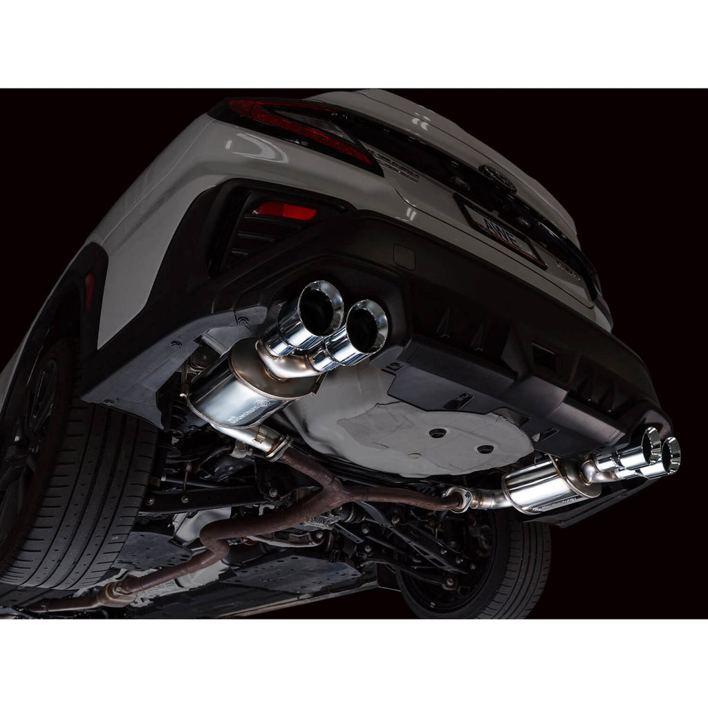 AWE Touring Edition Axleback Exhaust w/ Chrome Silver Tips, 2022-2026 WRX - Angle 7