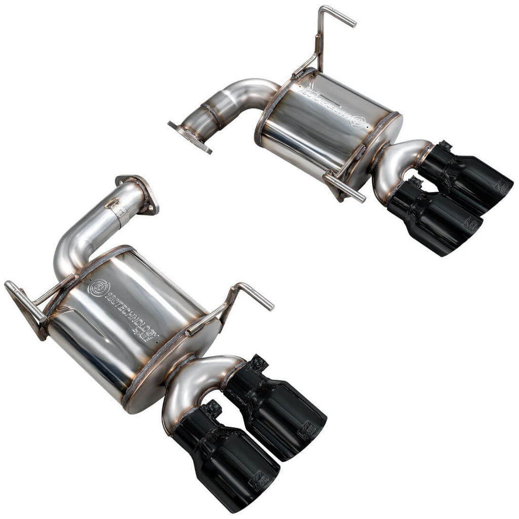 AWE Touring Edition Axleback Exhaust w/ Diamond Black Tips, 2022-2026 WRX - Angle 2