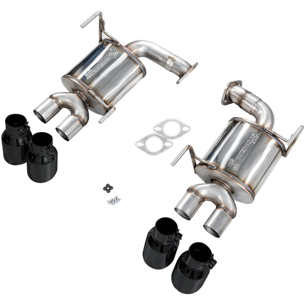 AWE Touring Edition Axleback Exhaust w/ Diamond Black Tips, 2022-2026 WRX - Angle 4