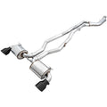 AWE Touring Edition Cat-Back Exhaust System Non-Resonated w/ 5in Diamond Black Tips, 2020-2021 GR Supra
