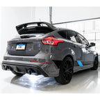 AWE Touring Edition Cat-Back Exhaust System Non-Resonated w/ Chrome Silver Tips, 2016-2018 Focus RS - Angle 2
