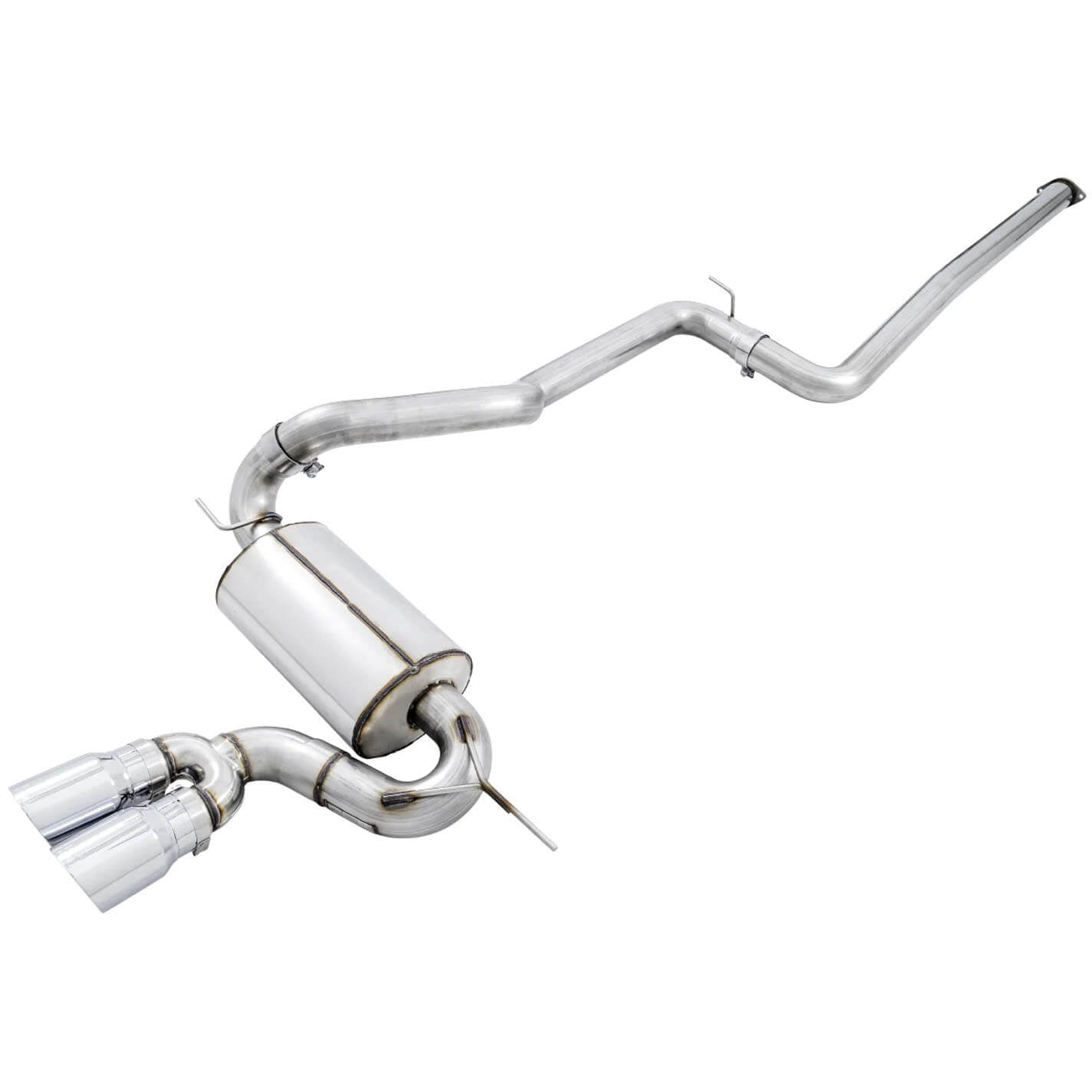 AWE Touring Edition Cat-Back Exhaust System Non-Resonated w/ Chrome Silver Tips, 2013-2018 Focus ST