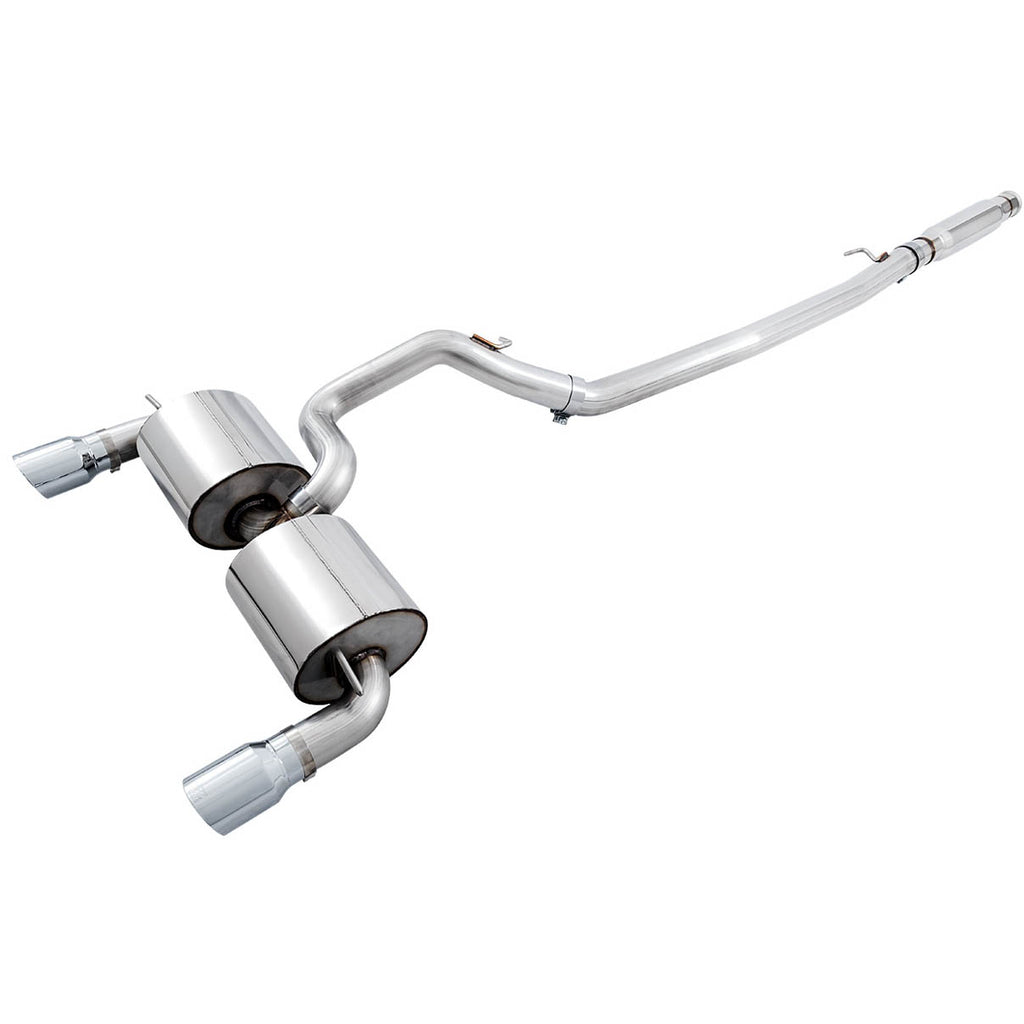 AWE Touring Edition Cat-Back Exhaust System Resonated w/ Chrome Silver Tips, 2016-2018 Focus RS