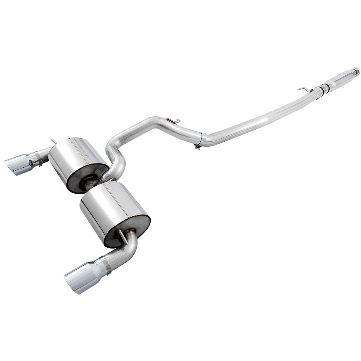 AWE Touring Edition Cat-Back Exhaust System Resonated w/ Chrome Silver Tips, 2016-2018 Focus RS