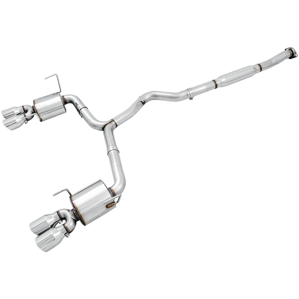 AWE Touring Edition Cat-Back Exhaust System w/ 102mm Chrome Silver Tips, 2015-2021 STi & 2015-2021 WRX