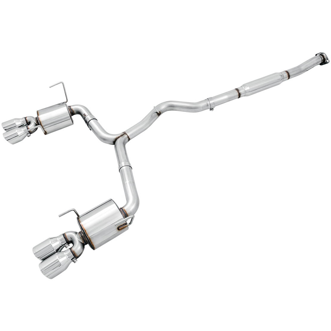 AWE Touring Edition Cat-Back Exhaust System w/ 102mm Chrome Silver Tips, 2015-2021 STi & 2015-2021 WRX