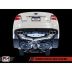 AWE Touring Edition Cat-Back Exhaust System w/ 102mm Chrome Silver Tips, 2015-2021 STi & 2015-2021 WRX - Angle 3
