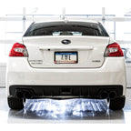 AWE Touring Edition Cat-Back Exhaust System w/ 102mm Diamond Black Tips, 2015-2021 STi & 2015-2021 WRX - Angle 2