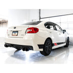 AWE Touring Edition Cat-Back Exhaust System w/ 102mm Diamond Black Tips, 2015-2021 STi & 2015-2021 WRX - Angle 4