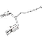 AWE Touring Edition Cat-Back Exhaust System w/ 102mm Diamond Black Tips, 2015-2021 STi & 2015-2021 WRX - Angle 3