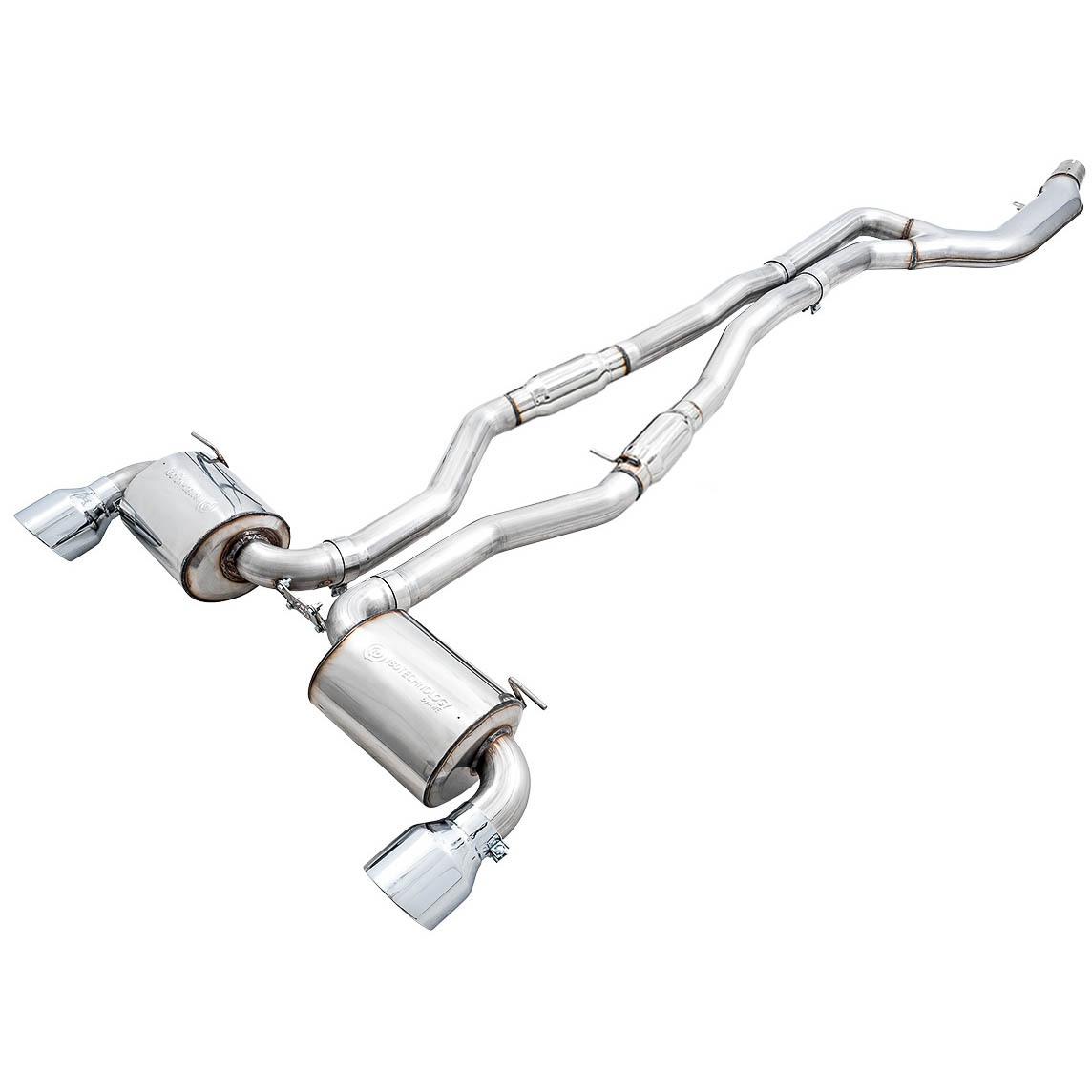 AWE Touring Edition Cat-Back Exhaust System w/ 5in Chrome Silver Tips, 2020-2021 GR Supra (A90)