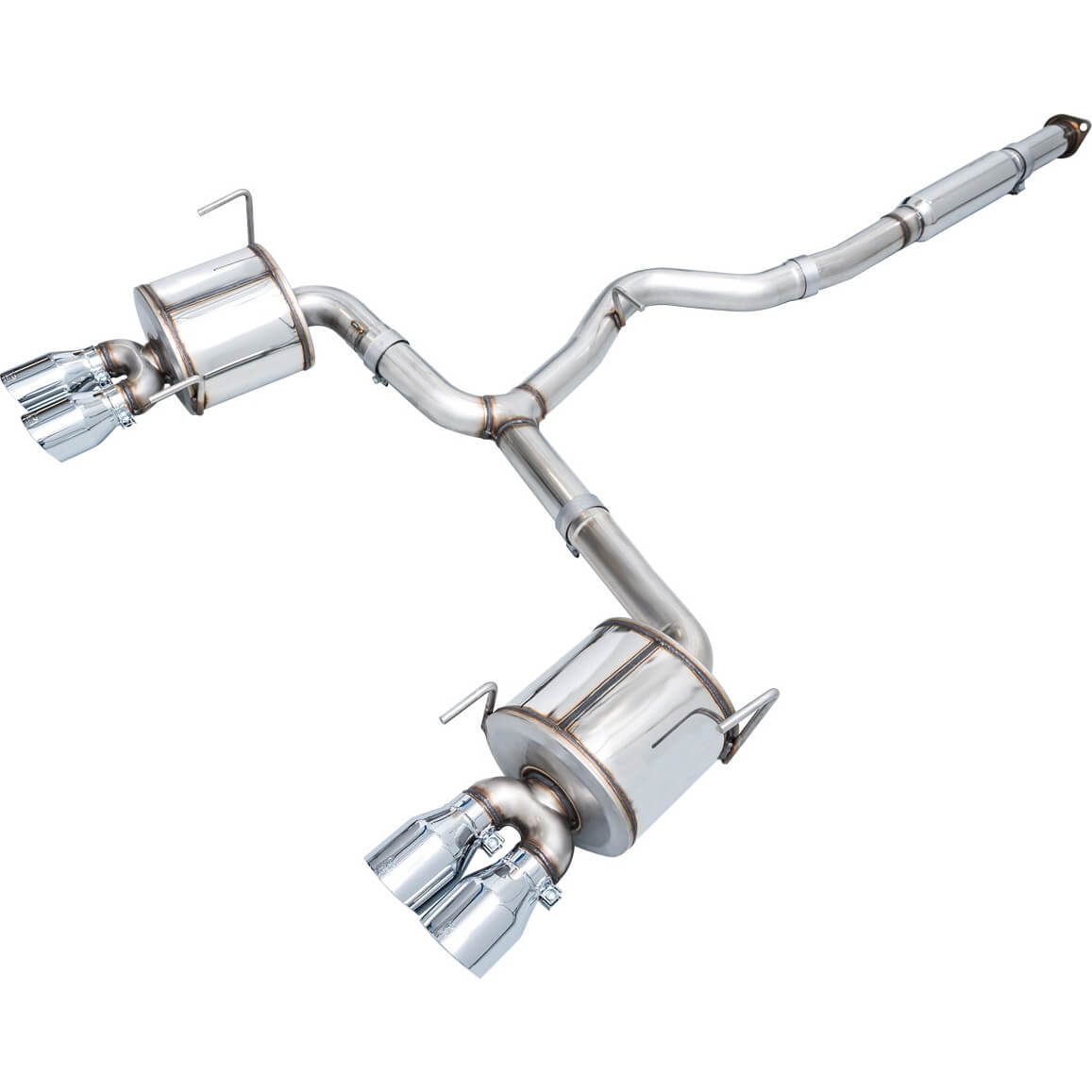 AWE Touring Edition Cat-Back Exhaust System w/ Chrome Silver Tips, 2022-2026 WRX