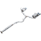 AWE Touring Edition Cat-Back Exhaust System w/ Chrome Silver Tips, 2022-2026 WRX - Angle 2