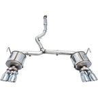 AWE Touring Edition Cat-Back Exhaust System w/ Chrome Silver Tips, 2022-2026 WRX - Angle 4