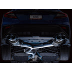 AWE Touring Edition Cat-Back Exhaust System w/ Chrome Silver Tips, 2022-2026 WRX - Angle 5