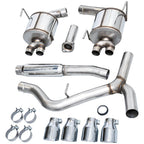 AWE Touring Edition Cat-Back Exhaust System w/ Chrome Silver Tips, 2022-2026 WRX - Angle 6