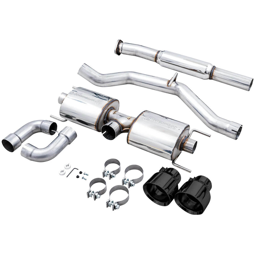AWE Touring Edition Cat-Back Exhaust System w/ Diamond Black Tips, 2013-2026 BRZ/FR-S/86/GR86 - Angle 2