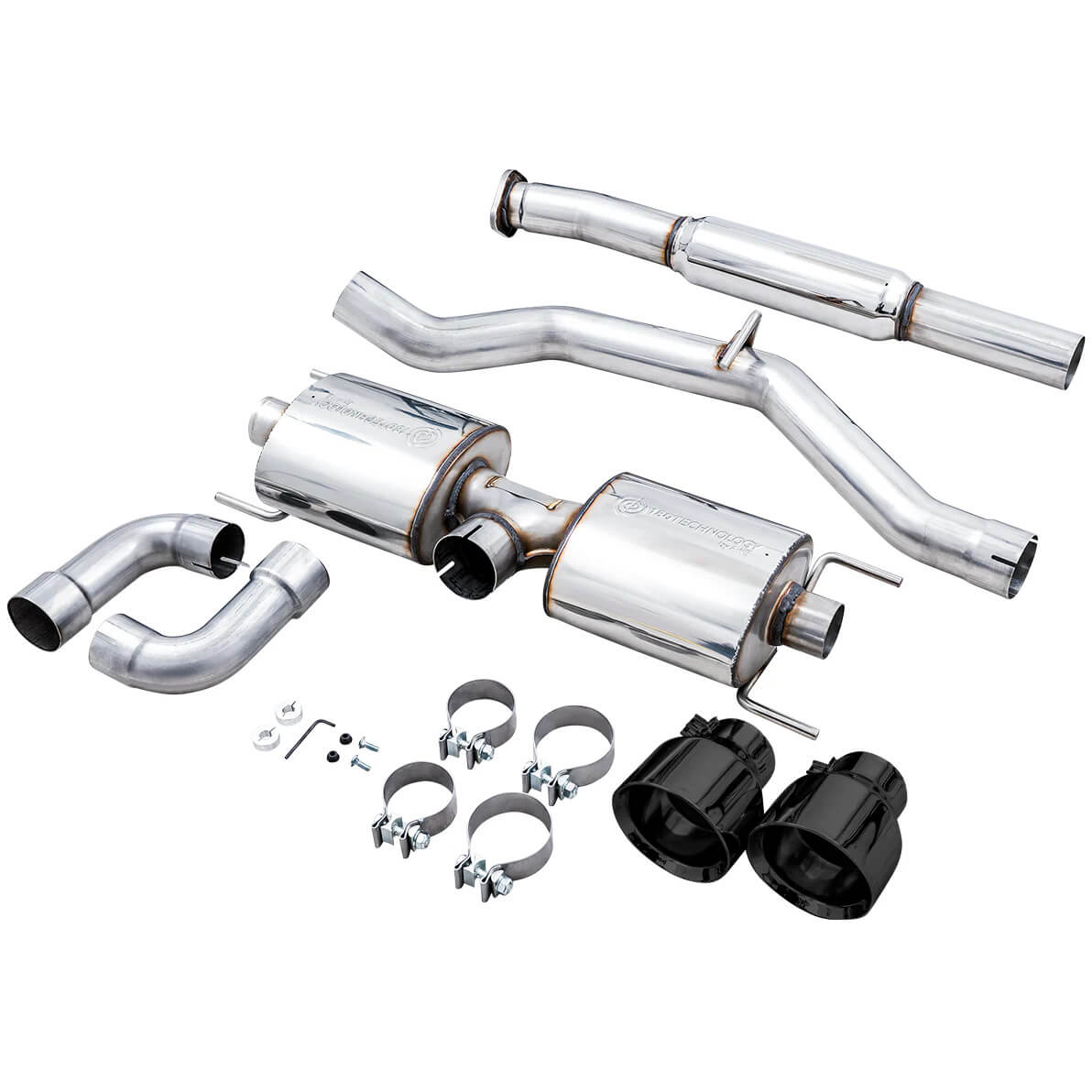 AWE Touring Edition Cat-Back Exhaust System w/ Diamond Black Tips, 2013-2026 BRZ/FR-S/86/GR86 - Angle 2