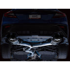 AWE Touring Edition Cat-Back Exhaust System w/ Diamond Black Tips, 2022-2026 WRX - Angle 4