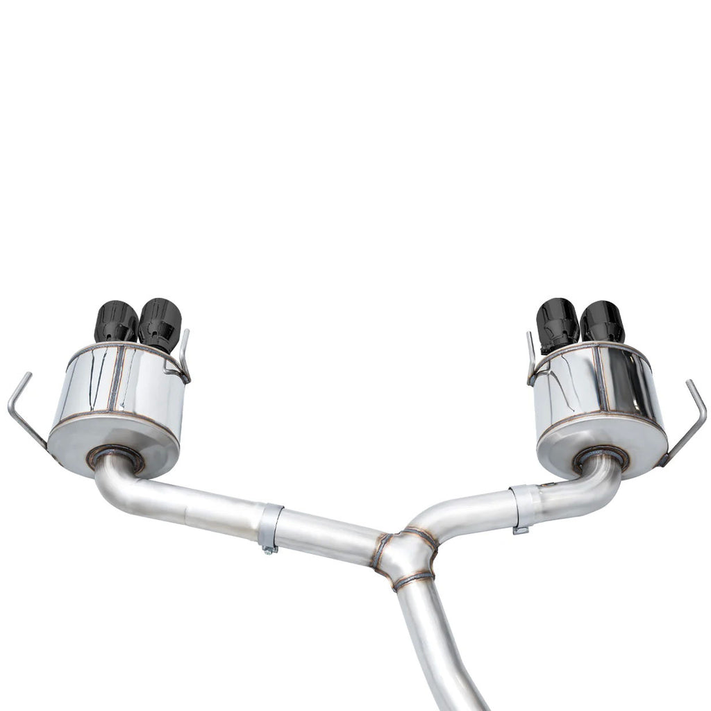 AWE Touring Edition Cat-Back Exhaust System w/ Diamond Black Tips, 2022-2026 WRX - Angle 5