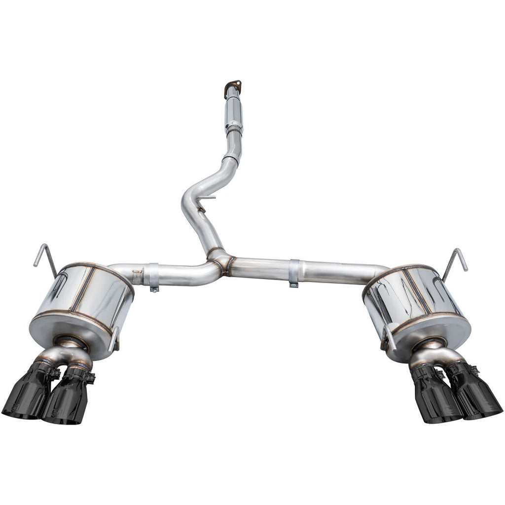 AWE Touring Edition Cat-Back Exhaust System w/ Diamond Black Tips, 2022-2026 WRX - Angle 6