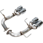 AWE Track Edition Axleback Exhaust w/ Chrome Silver Tips, 2022-2026 WRX - Angle 3