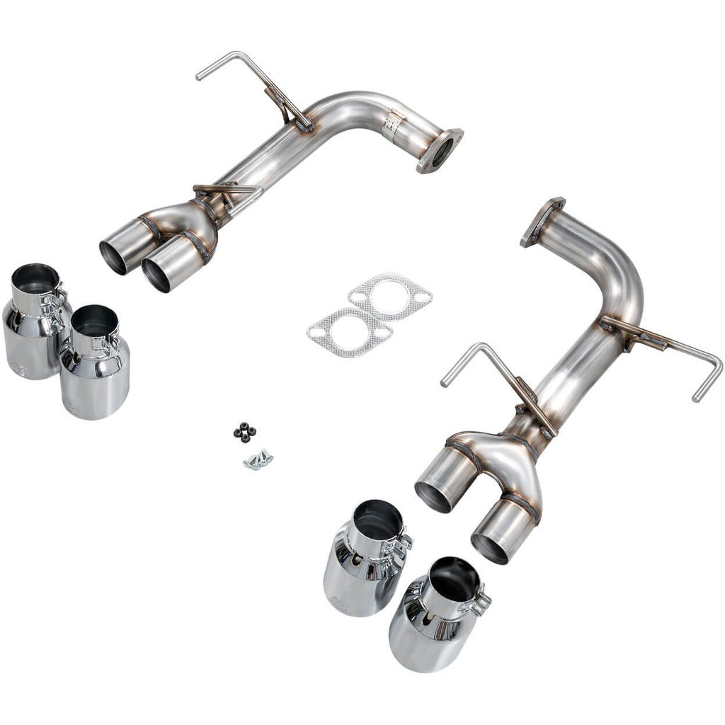 AWE Track Edition Axleback Exhaust w/ Chrome Silver Tips, 2022-2026 WRX - Angle 4