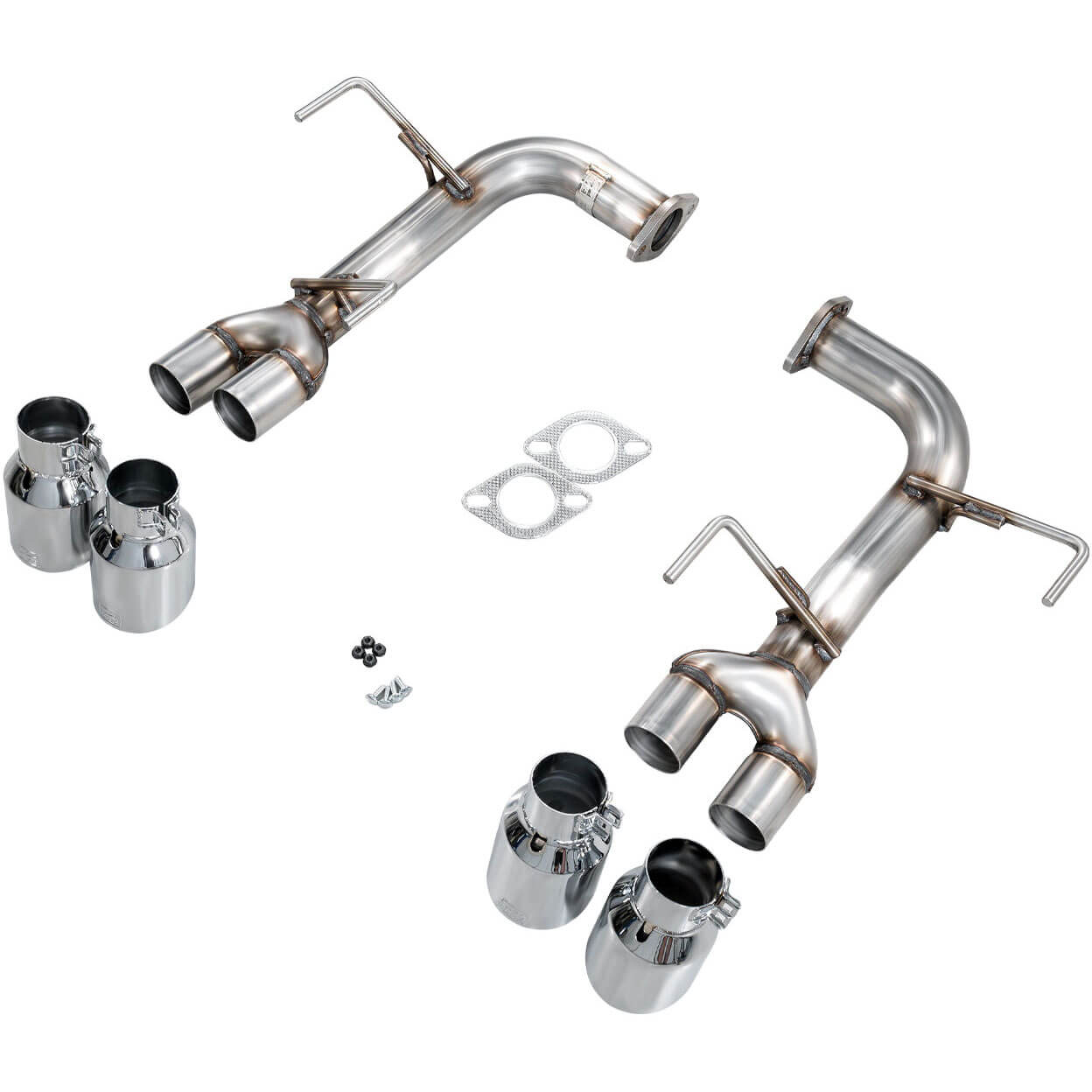 AWE Track Edition Axleback Exhaust w/ Chrome Silver Tips, 2022-2026 WRX - Angle 4