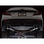 AWE Track Edition Axleback Exhaust w/ Chrome Silver Tips, 2022-2026 WRX - Angle 5