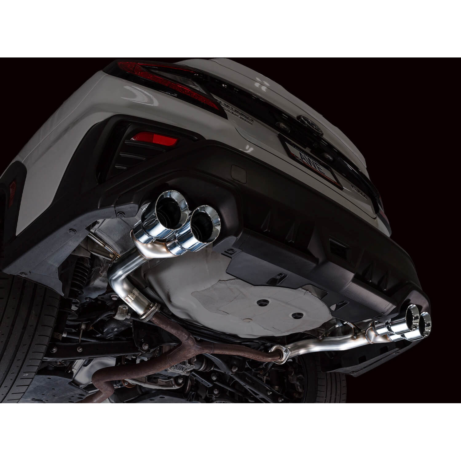 AWE Track Edition Axleback Exhaust w/ Chrome Silver Tips, 2022-2026 WRX - Angle 7