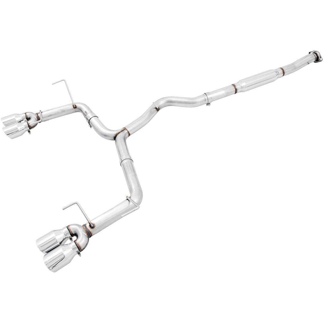 AWE Track Edition Cat-Back Exhaust System w/ 102mm Chrome Silver Tips, 2015-2021 STi & 2015-2021 WRX