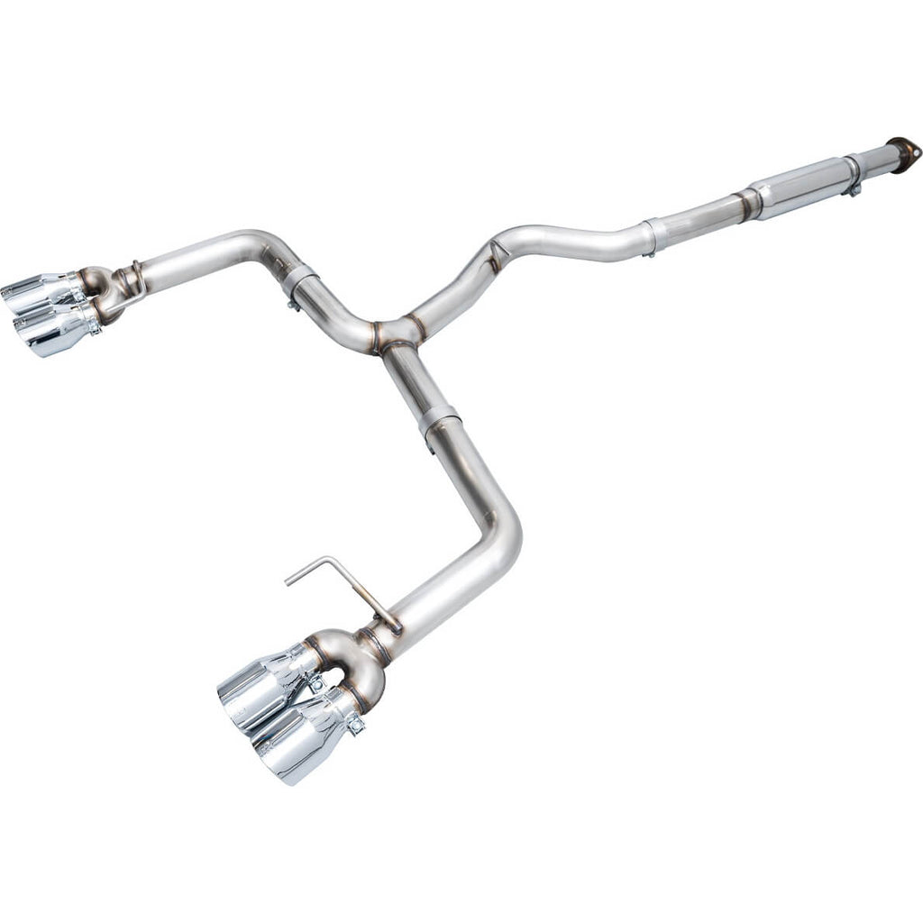 AWE Track Edition Cat-Back Exhaust System w/ 102mm Chrome Silver Tips, 2022-2026 WRX