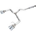 AWE Track Edition Cat-Back Exhaust System w/ 102mm Chrome Silver Tips, 2022-2026 WRX