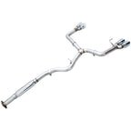 AWE Track Edition Cat-Back Exhaust System w/ 102mm Chrome Silver Tips, 2022-2026 WRX - Angle 2
