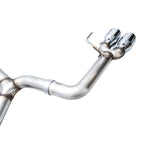 AWE Track Edition Cat-Back Exhaust System w/ 102mm Chrome Silver Tips, 2022-2026 WRX - Angle 5