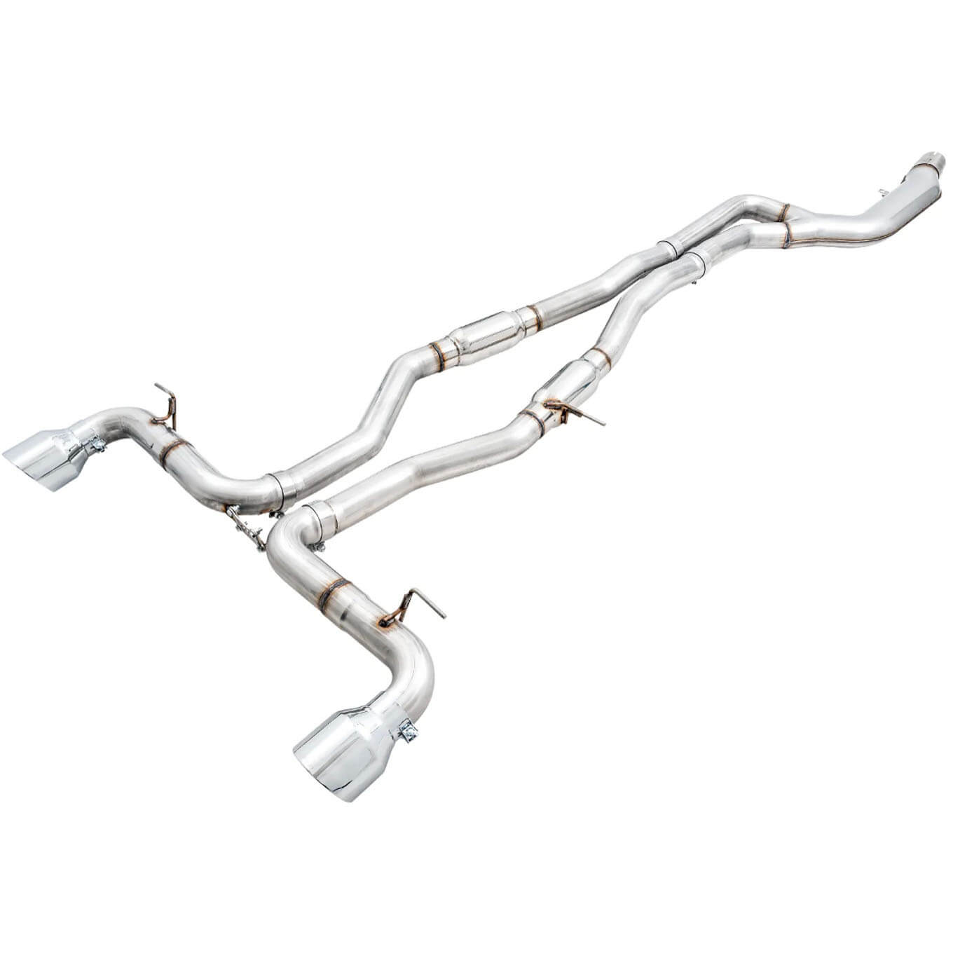 AWE Track Edition Cat-Back Exhaust System w/ 5in Chrome Silver Tips, 2020-2021 GR Supra (A90)