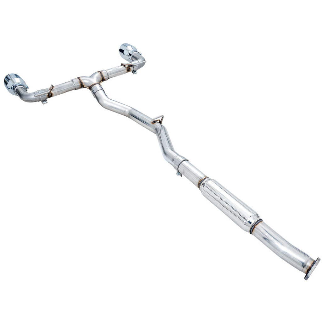 AWE Track Edition Cat-Back Exhaust System w/ Chrome Silver Tips, 2013-2026 BRZ/FR-S/86/GR86 - Angle 2