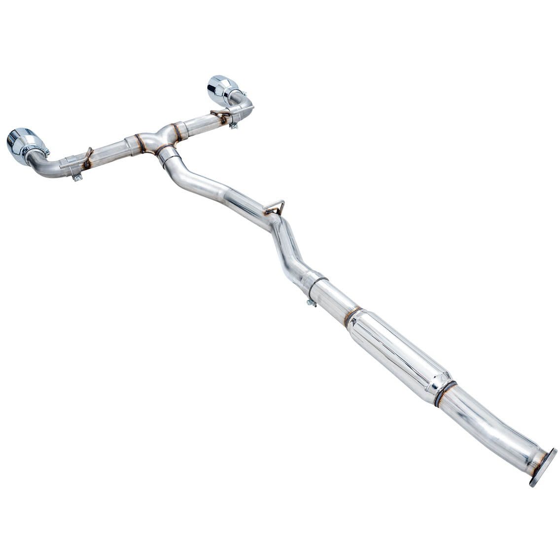 AWE Track Edition Cat-Back Exhaust System w/ Chrome Silver Tips, 2013-2026 BRZ/FR-S/86/GR86 - Angle 2