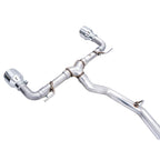 AWE Track Edition Cat-Back Exhaust System w/ Chrome Silver Tips, 2013-2026 BRZ/FR-S/86/GR86 - Angle 3
