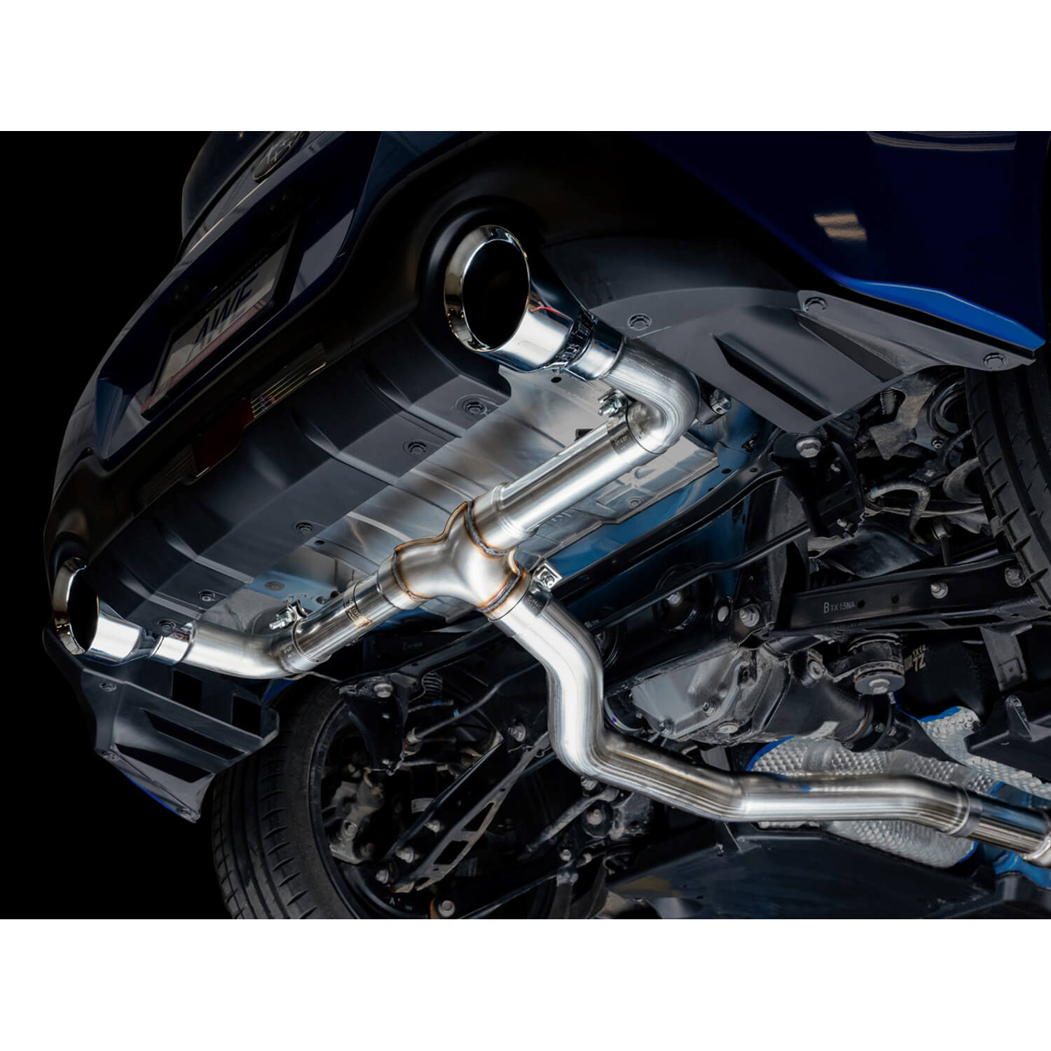 AWE Track Edition Cat-Back Exhaust System w/ Chrome Silver Tips, 2013-2026 BRZ/FR-S/86/GR86 - Angle 6