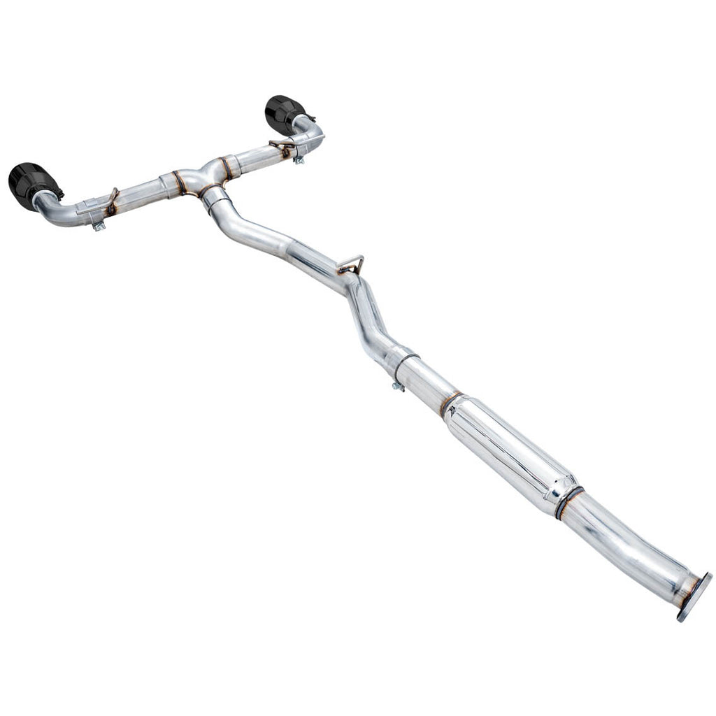 AWE Track Edition Cat-Back Exhaust System w/ Diamond Black Tips, 2013-2026 BRZ/FR-S/86/GR86 - Angle 2