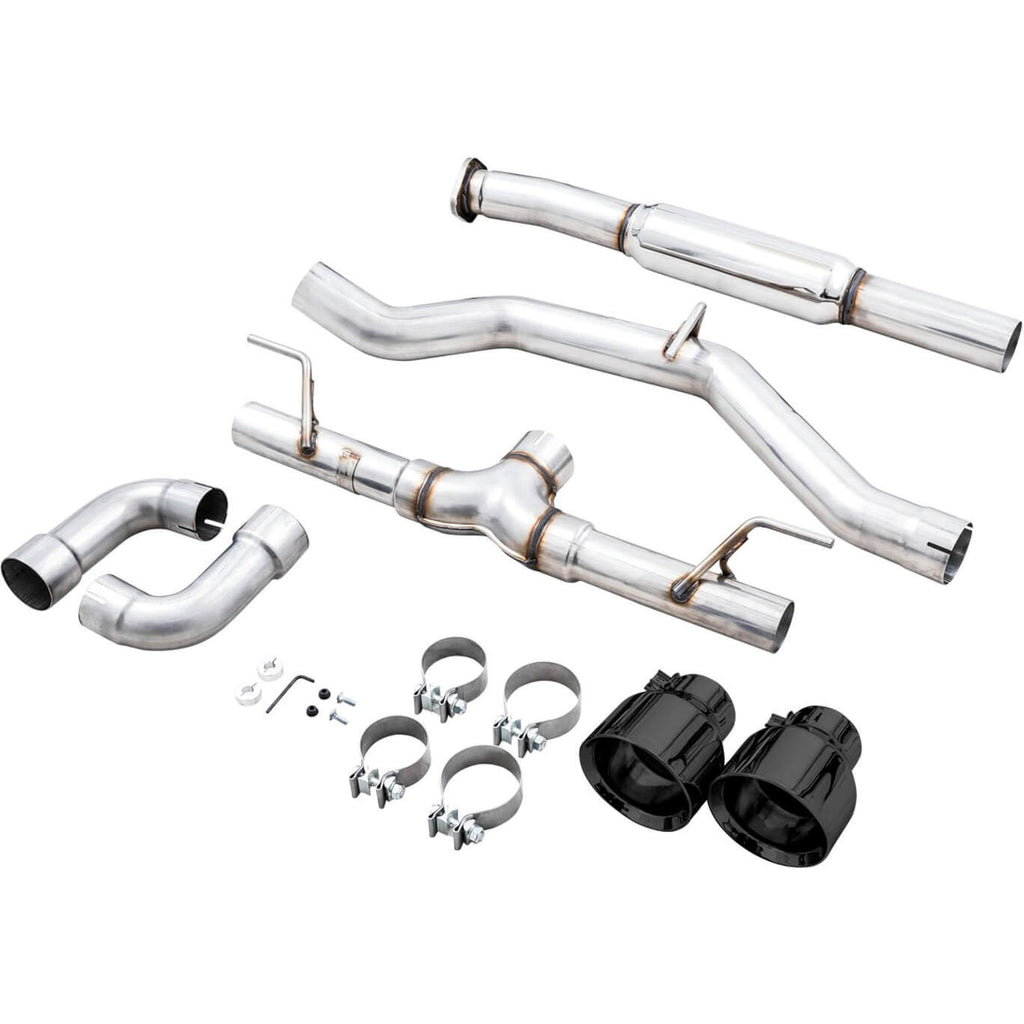 AWE Track Edition Cat-Back Exhaust System w/ Diamond Black Tips, 2013-2026 BRZ/FR-S/86/GR86 - Angle 4