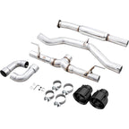 AWE Track Edition Cat-Back Exhaust System w/ Diamond Black Tips, 2013-2026 BRZ/FR-S/86/GR86 - Angle 4