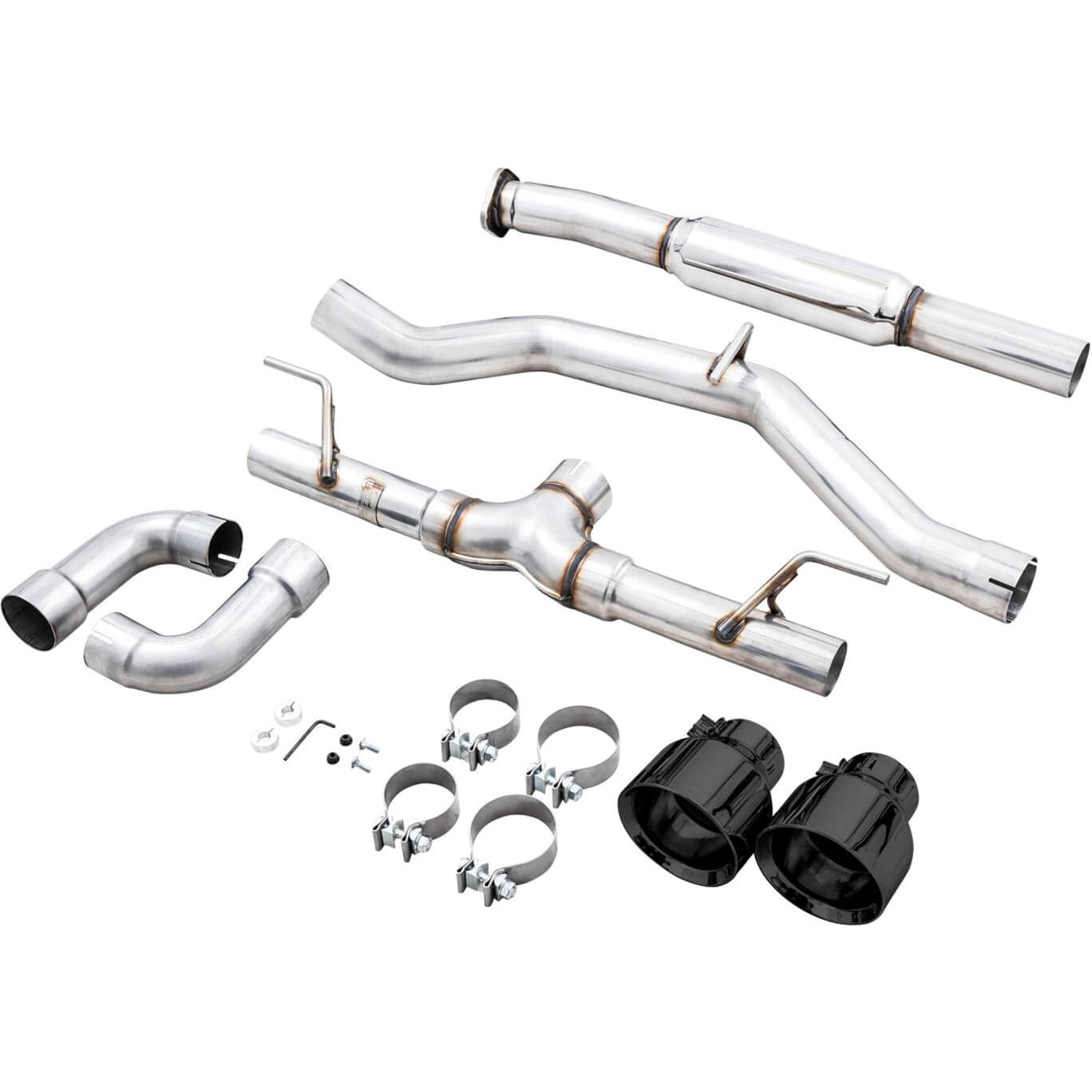 AWE Track Edition Cat-Back Exhaust System w/ Diamond Black Tips, 2013-2026 BRZ/FR-S/86/GR86 - Angle 4