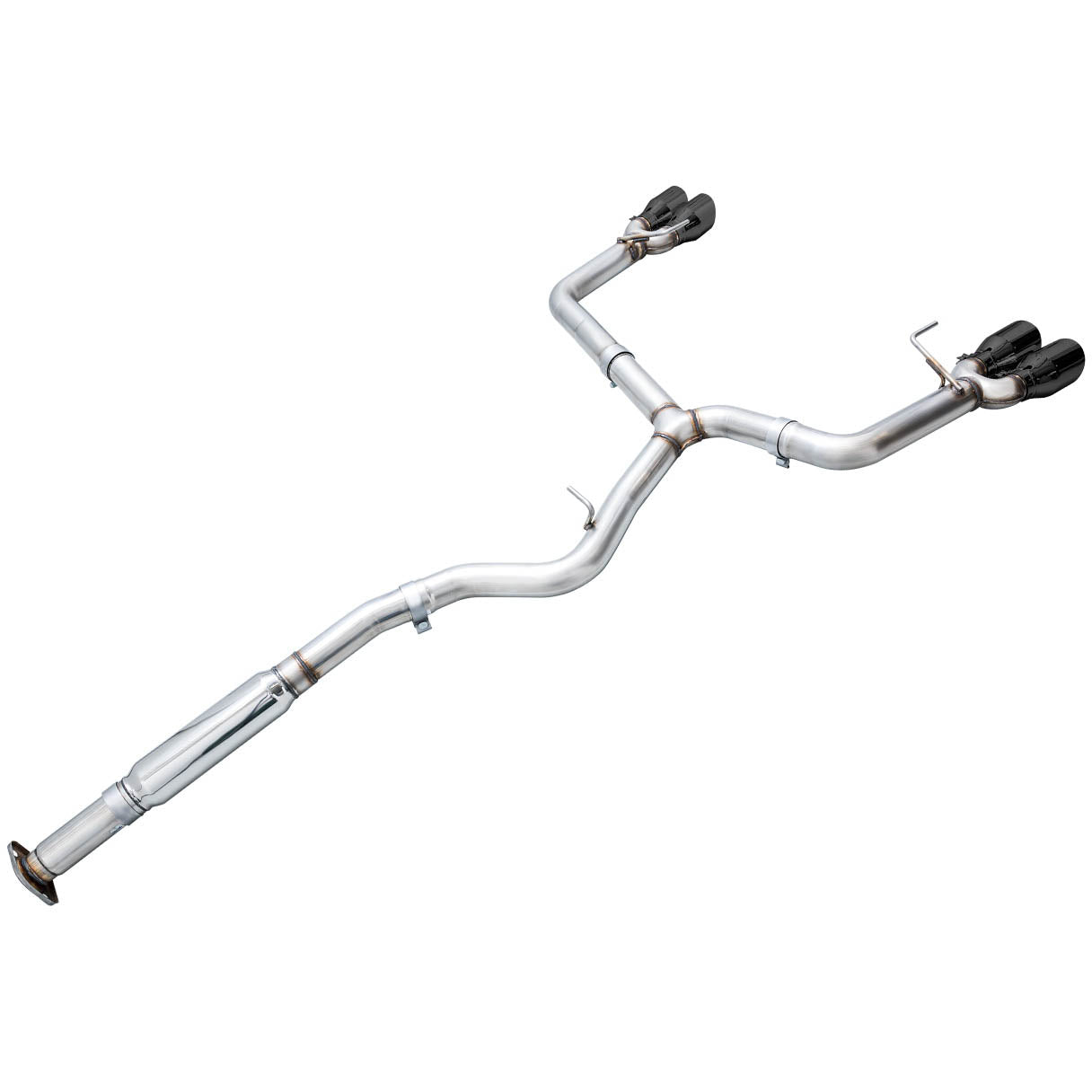 AWE Track Edition Cat-Back Exhaust System w/ Diamond Black Tips, 2022-2026 WRX - Angle 2