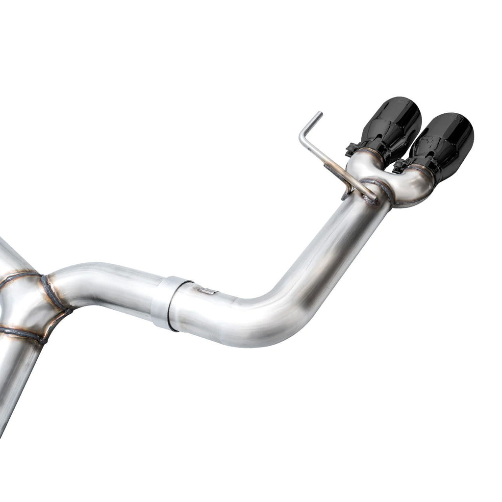 AWE Track Edition Cat-Back Exhaust System w/ Diamond Black Tips, 2022-2026 WRX - Angle 5