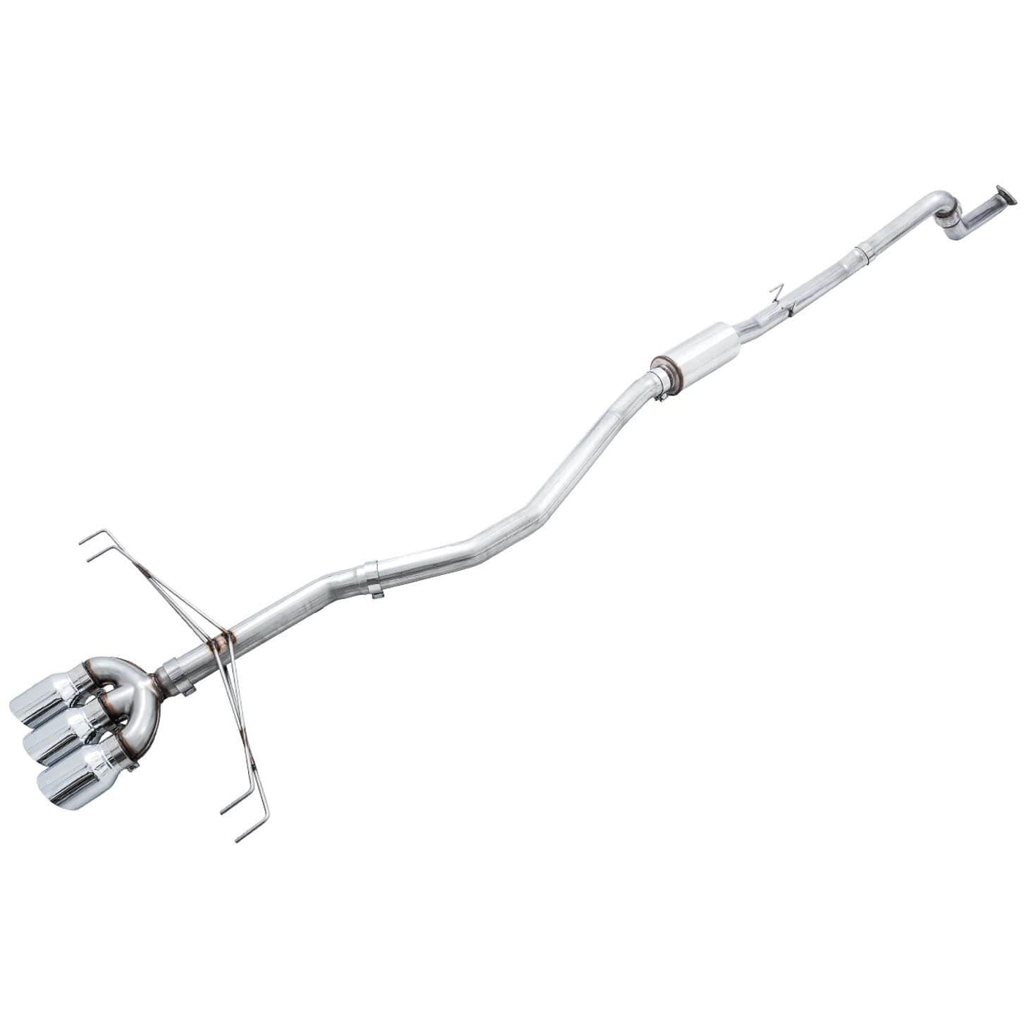 AWE Track Edition Cat-Back Exhaust w/ Front Pipe & Triple Chrome Silver Tips, 2017-2021 Civic Type R