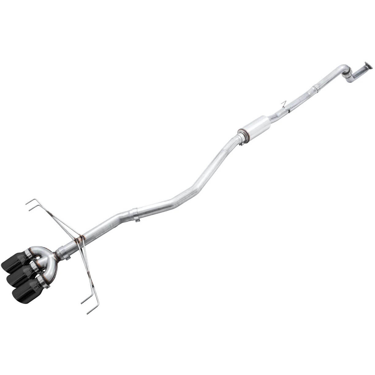AWE Track Edition Cat-Back Exhaust w/ Front Pipe & Triple Diamond Black Tips, 2017-2021 Civic Type R