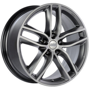BBS SX Wheel - 18x8 / +40 / 5x114.3 - Gloss Platinum Diamond Cut Face